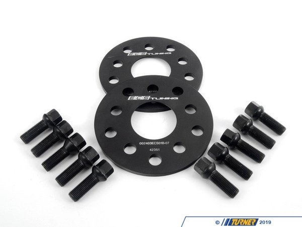 ECS ECS Wheel Spacer & Bolt Kit - 7mm With Black Ball Seat Bolts ECS10611KTWB1