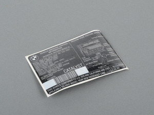 Genuine BMW Label "exhaust Emission" - 71212122365