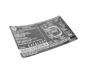 Genuine BMW Label "Exhaust Emission" - 71227832360 - E39 M5