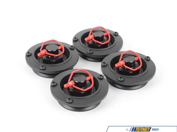 Rennline Center Lock Look Center Cap Set - Black W01BLACK