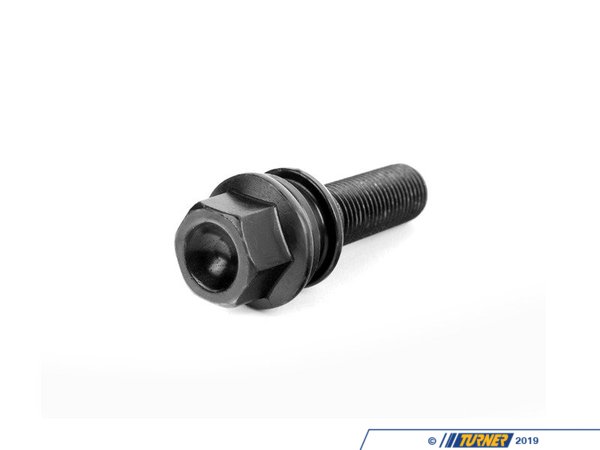 ECS Porsche - Black Extended-Length Lug Bolt - Priced Each  PS19D37-MW-ZN