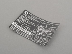 Genuine BMW Label "Exhaust Emission" - 71227832004 - E46,E46 M3