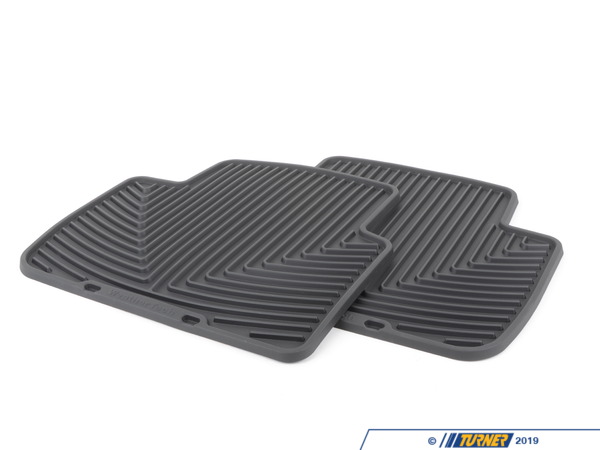 WeatherTech Rear All-Weather Floor Mats - Black - E46 Sedan W154