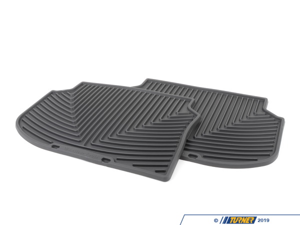 WeatherTech Rear All-Weather Floor Mats - black - F10 W205