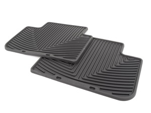 Rear All-weather Rubber Floor Mats - Black - F15