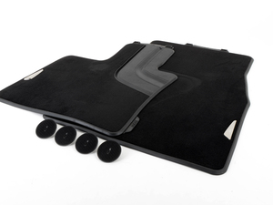 Genuine BMW Front Carpeted Floor Mat Set - Black - F15