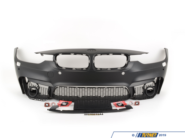 ECS ECS Tuning M3 Front Bumper Conversion - w/ Fog Light Grilles - F30 PDC F30M3FT-PDC