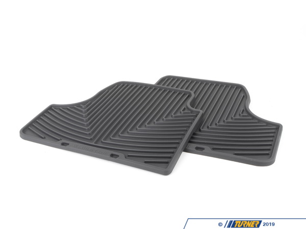 WeatherTech Rear All-Weather Floor Mats - Black - E46 E93 Convertible W261