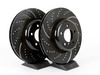 EBC Front Cross Drilled & Slotted Brake Rotors - Pair GD1390 View 1