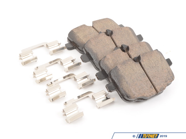 Akebono Akebono Rear Euro Ceramic Brake Pad Set -- F06 F07 F10 F12 F13 34216857805