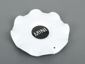 Genuine MINI Hub Cap, White 18" - 36109804381
