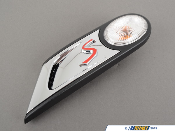 Genuine MINI Genuine MINI Side Turn Signal & Grille "S" - White - Left 63132751969