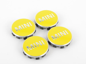 Genuine MINI Wheel Center Cap For Mini Bright Yellow - 36132354151