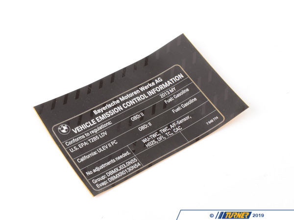 71227649774 - Genuine BMW Label 