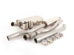 Cat-Back Exhaust System - Resonated Twin Round GT80 R56-R59 MINI Cooper S/JCW