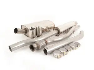 Cat-Back Exhaust System - Resonated Twin Round GT80 R56-R59 MINI Cooper S/JCW