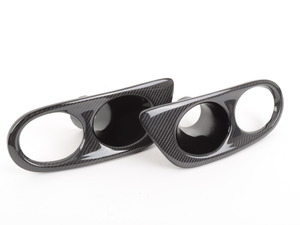 E46 Fog Light Inserts - carbon fiber