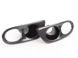 E46 Fog Light Inserts - carbon fiber