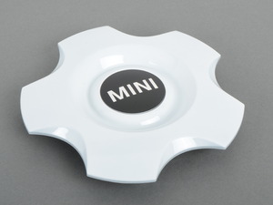 Genuine MINI Hub Cap With MINI Logo White For R102 Wheel
