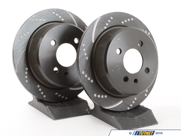 EBC Rear Cross Drilled & Slotted Brake Rotors - Pair (258x10) GD135