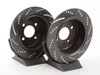 EBC Rear Cross Drilled & Slotted Brake Rotors - Pair (258x10) GD135 View 2