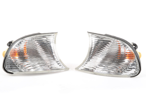 BMW E46 Clear Corner Light Assembly - Pair