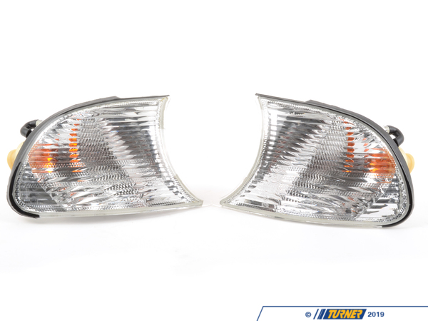 Depo BMW E46 Clear Corner Light Assembly - Pair 4441507PAQC