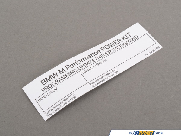 Genuine BMW Genuine BMW Stick-On Label - 01292337569 - F15,F30,F32,F33,F34,F36 01292337569