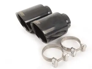 ECS Tuning Swivel Exhaust Tip Pair - 4.0" Black Chrome - BMW & MINI