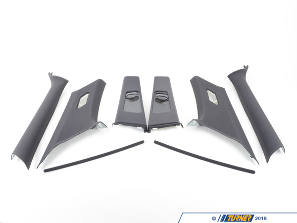 Genuine BMW BMW E46 A-B-C Pillar Cover Kit - Black 51432699053KT1