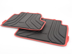 Genuine BMW Sport Line Rubber Floor Mat Set - Rear - F32, F82