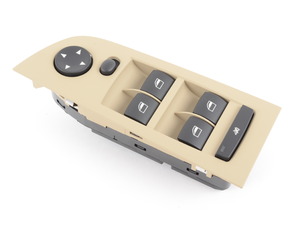 Genuine BMW Beige Window Switch Assembly - Left Front - E90 E91