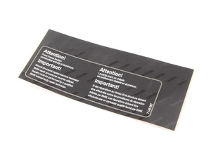 Genuine BMW Label Repair Work Aluminium En/Fr - 71217145087 - E63