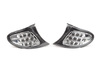 Depo BMW E46 Clear Corner w/ black housing & LED Assembly - Pair 4441511P5A2C View 2