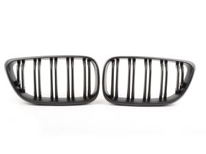 Matte Black Dual Slats Blackout Grille Set - F22 