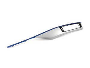 Genuine BMW Aluminum Hexagon/Matte Blue Dashboard Trim - Right