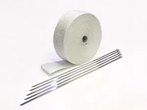 Prosport Fiberglass Exhaust Wrap - White - 2" x 50'