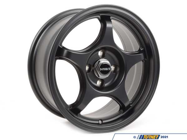 D-Force Wheels D-Force LTW5 15x7.0" ET25 Flat Black Wheel 13lbs - E30 318i/is & 325i/is LTW515X7-FB-ET25