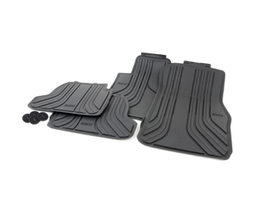 Genuine BMW Rubber Floor Mat Set - Black - F22