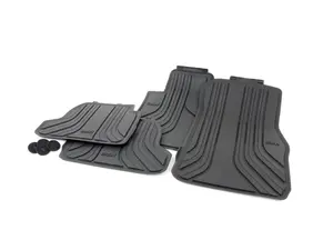 Genuine BMW Rubber Floor Mat Set - Black - F22
