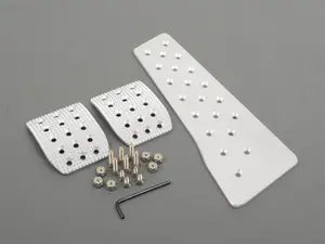Silver Anodize Turner Motorsport Racing Aluminum Pedal Set - Manual