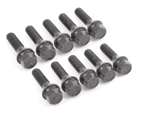 Wheel Bolt Set - 12x1.50 - Black - For Most 1975-2012 BMW, MINI