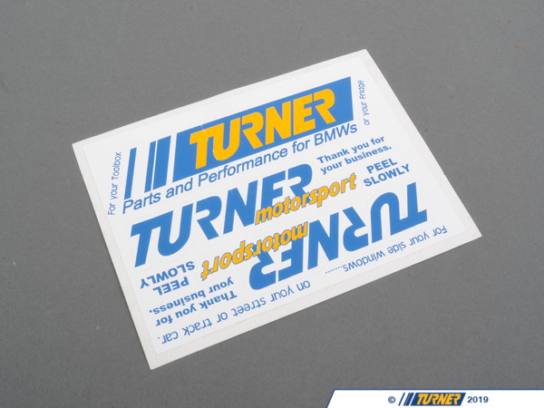 Turner Motorsport Turner Motorsport Window Sticker Sheet - (NO LONGER AVAILABLE) TMS1856