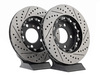 ECS E46 323/325, Z3 3.0, Z4 3.0 ECS Front Cross-Drilled & Slotted 2-Piece Brake Rotors - Pair (300x22) 011505ecs01KT View 2