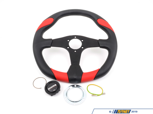 MOMO MOMO Quark Steering Wheel - Red 350mm  QRK35BK0R