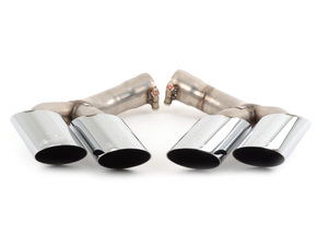E71 X6 50i Supersprint Exhaust Tips - 4x90mm Round Polished Stainless
