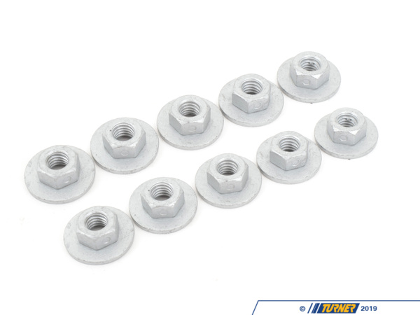 Genuine BMW Hex Nut - Pack Of 10 07129904870KT