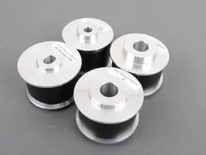 Rear Subframe Bushings/Mount Set - Turner Solid Delrin/Aluminum - E46, E46 M3