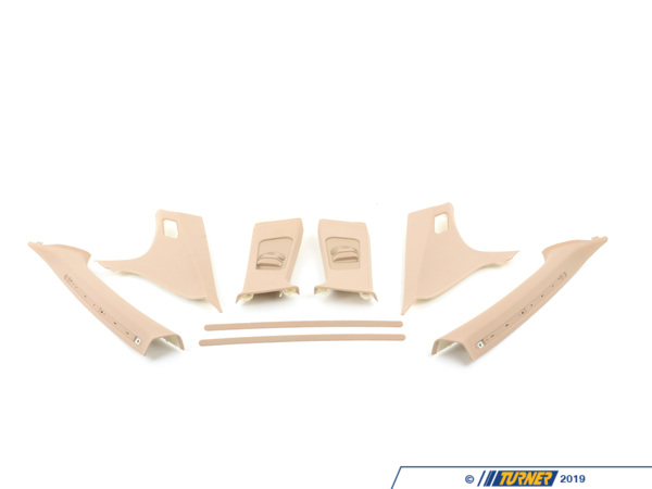 Genuine BMW A-B-C Pillar Cover Kit - Beige - E46 Sedan 51438268197KT