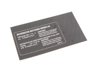 Genuine BMW Label, Coolant 590+/-10G - 64506985512 - E89,E90,E92,E93